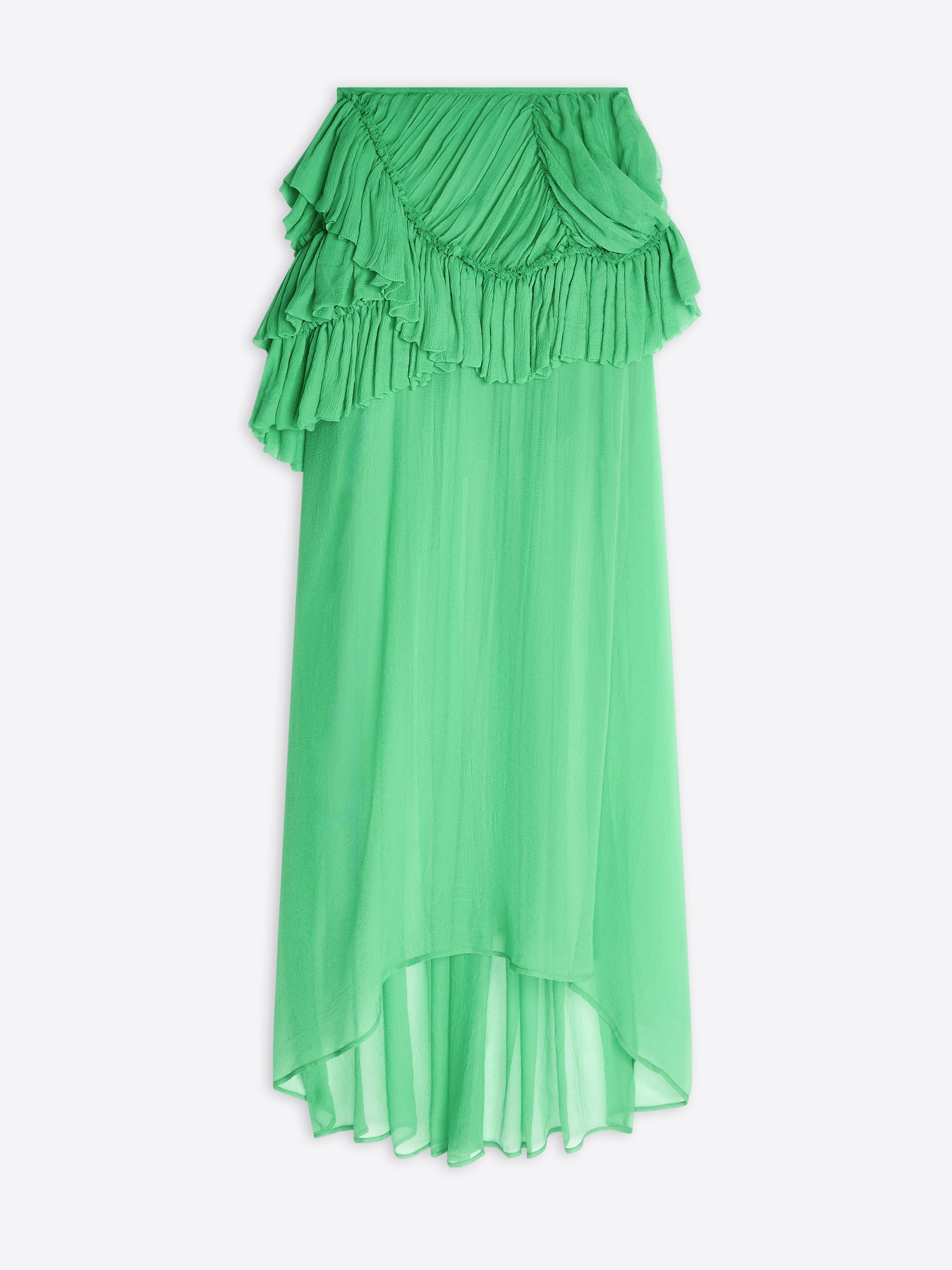 Ruffled Silk Skirt