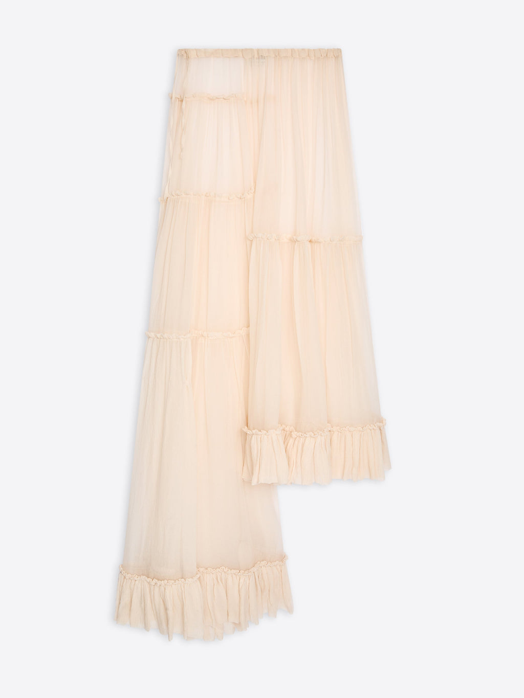Ruffled Silk Skirt