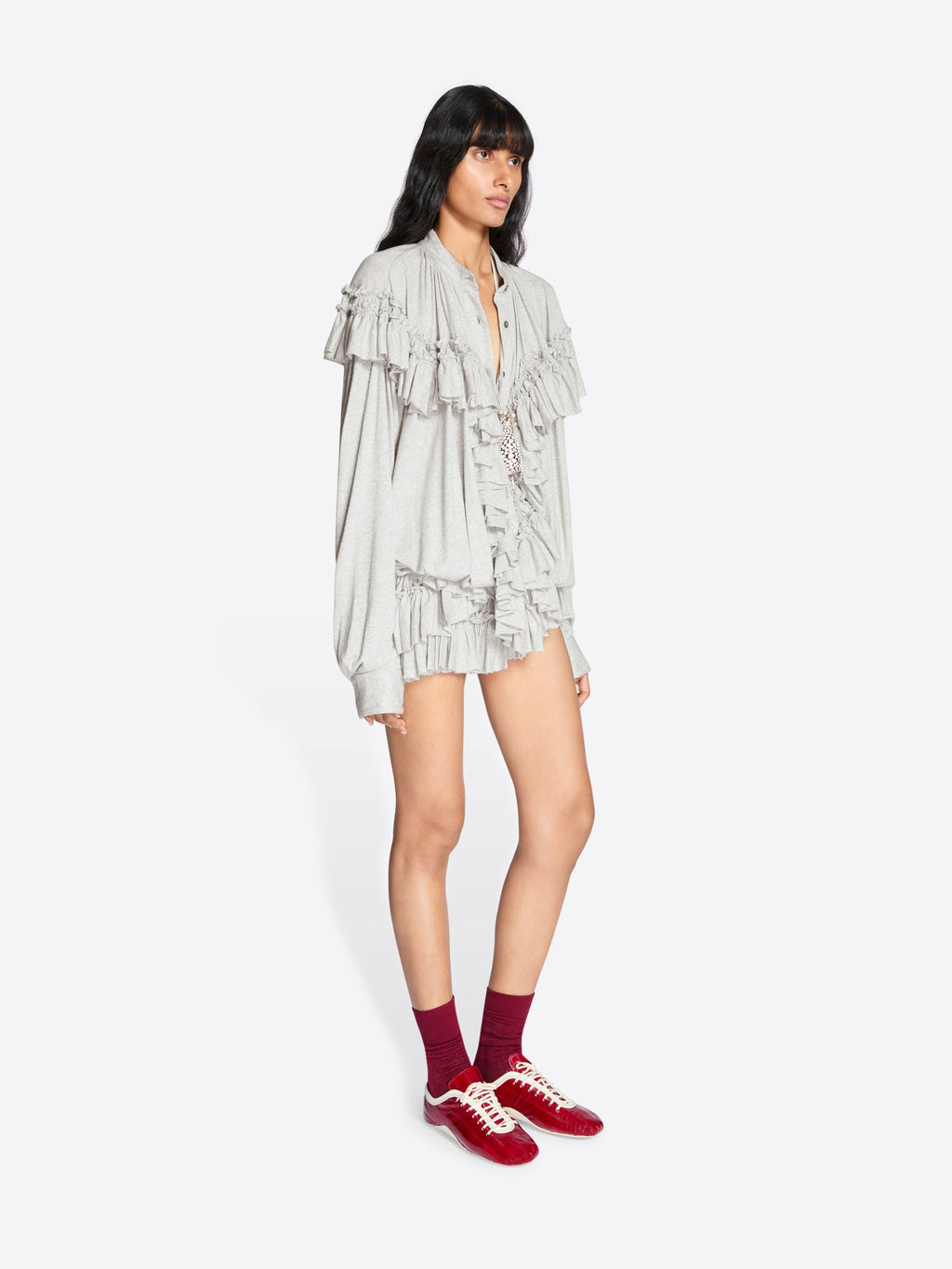 Ruffled Micro Shorts