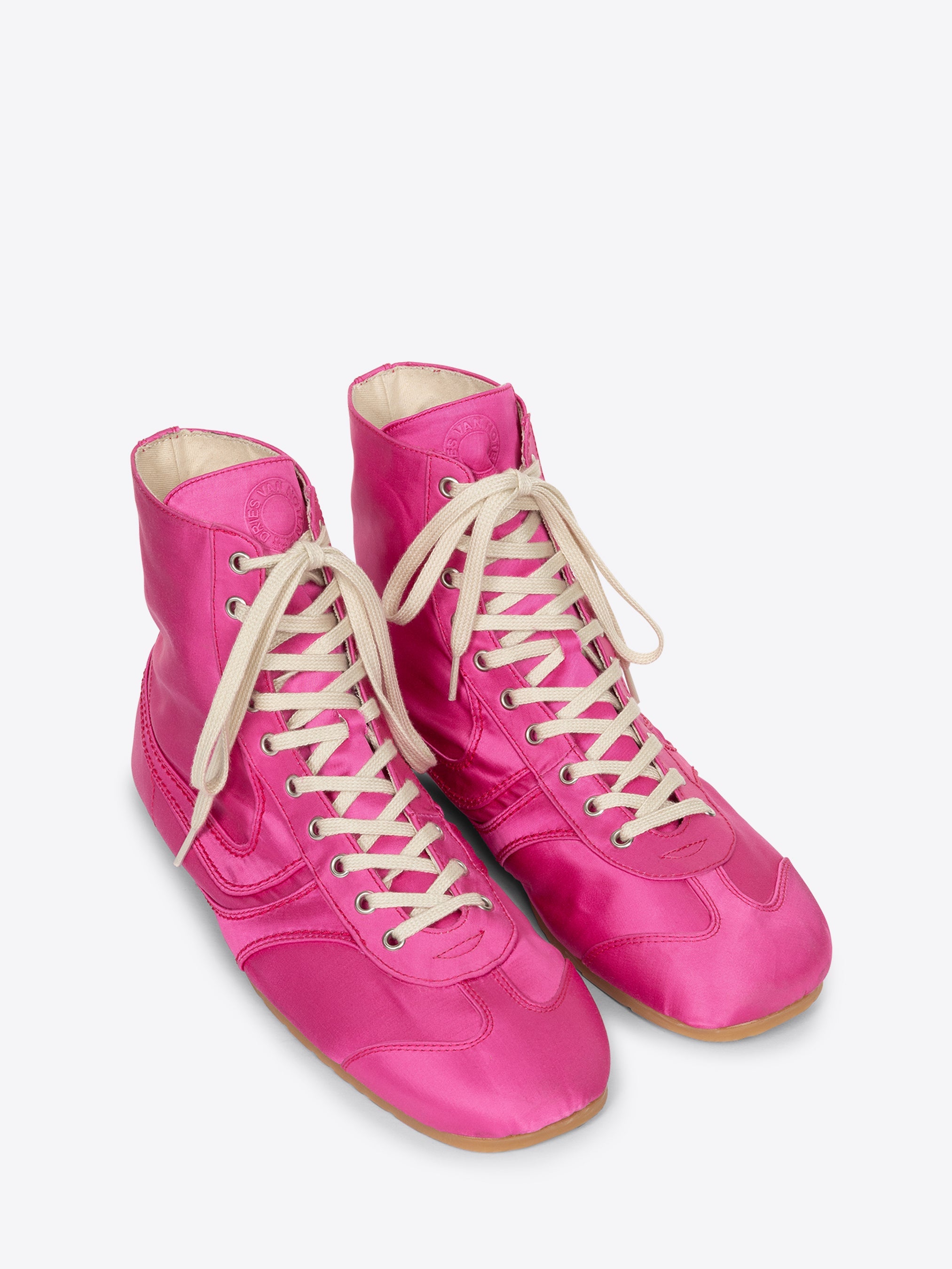 Satin High Top Sneakers
